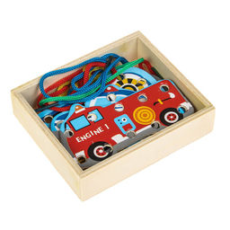 Шнуровка в коробке «Машины», 4 шт., МИКС