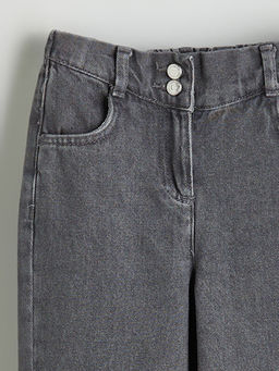 Beli Ayarlanabilir Lastikli K?z ?ocuk Jean Pantolon