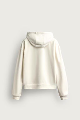 SUDADERA REGULAR FIT CAPUCHA CREMALLERA / Crudo - Zara фото 8