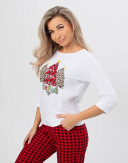 Пижама женская, модель 162, трикотаж (Нарядные ёлочки) - Ивановотекстиль фото 9