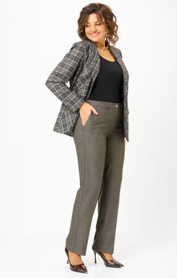 Костюм БелЭльСтиль 412/596 клетка + коричневый