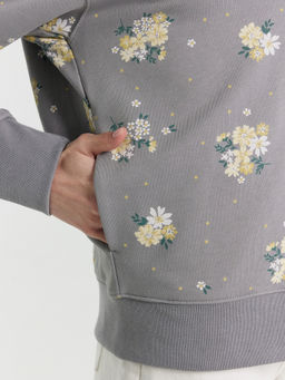 Кардиган серый с цветочным принтом цветы на сером 172114 - Mark formelle фото 6