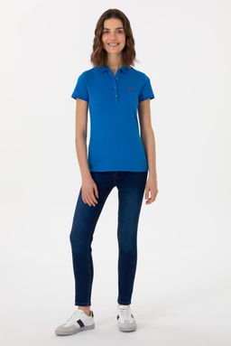 Kad_n Kobalt Mavi Basic Polo Yaka Ti__rt Sepette S_rpriz _ndirim - U.s. polo assn фото 5