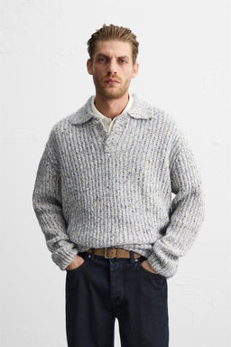 TEXTURED KNIT POLO SHIRT - Zara фото 2