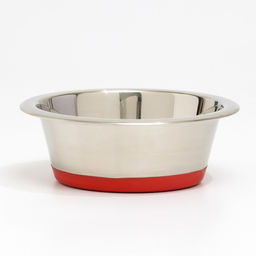 Миска стандартная с нескользящим силиконовым основанием, 400 мл, красная - Пижон фото 2