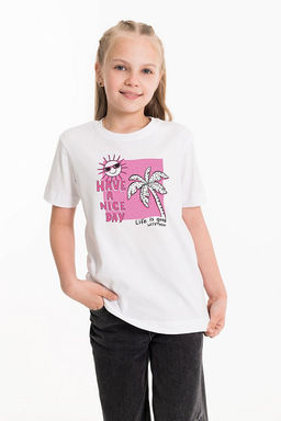 Футболка с принтом М226031Пб Белый