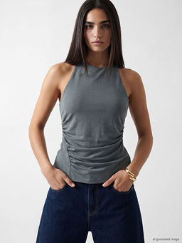 Halter Yaka B?zg?l? Bluz