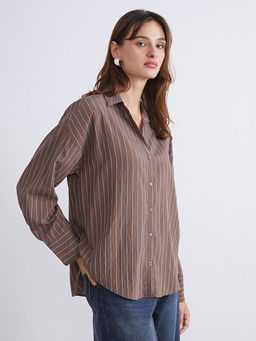 ?izgili Oversize Kad?n G?mlek