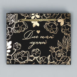 Пакет подарочный Лучшей, чёрный крафт, 15 12 5,5 см - Дарите счастье фото 5