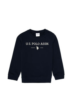 Erkek _ocuk Lacivert Bisiklet Yaka Sweatshirt Sepette S_rpriz _ndirim