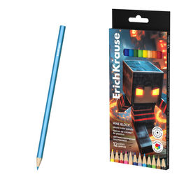 Карандаши ErichKrause "Mine Block" 12цв., пластиковые (65015)