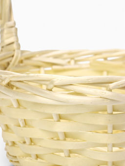 Корзина плетёная для хранения Rama, с ручкой, бежевая, набор 3 шт.