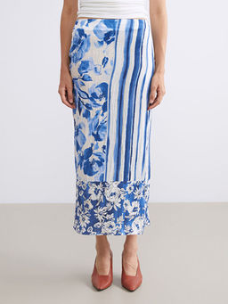 Beli Fermuarl? ?i?ekli Y?rtma?l? Saten Etek