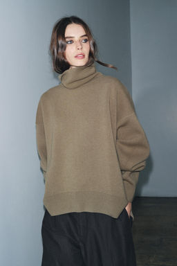 95% WOOL OVERSIZE JUMPER - Zara фото 4