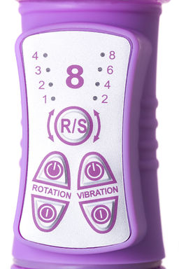 Вибратор с клиторальным стимулятором A-Toys by TOYFA High-Tech fantasy, TPE, фиолетовый, 22,4 см