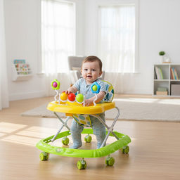 Ходунки "Любимые игрушки" (цвет салатовый/желтый)