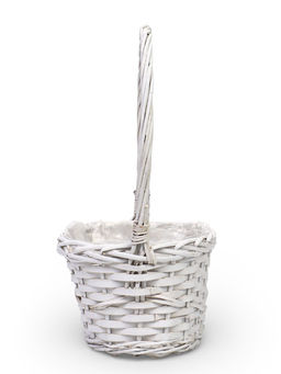 Корзина плетёная для хранения, ива, белая, набор 2 шт.