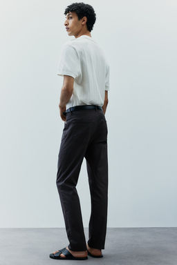 Pantalon en sarga de algodon Slim Fit - H&m фото 5