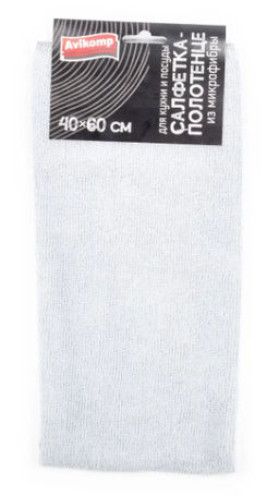 Avikomp салфетка из микрофибры д/кухни и посуды ГРАФИТ 40х60см (1шт) серая