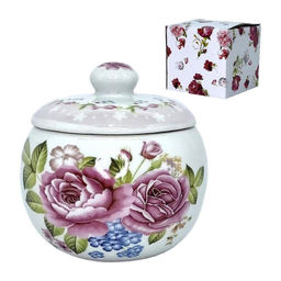 Сахарница 300мл Нежность с крышкой, фарфор арт. SL139-4"-512 (041934)