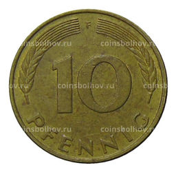 Монета 10 пфеннигов 1979 года F Германия