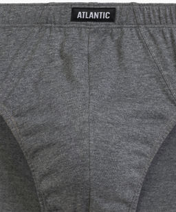 ATLANTIC 3BMP-006 Трусы классика Basic - набор 3 шт. черный + серый меланж + темно-серый меланж  фото 7