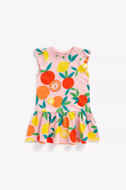 Mothercare / Хлопковое платье с коротким рукавом-крылышком