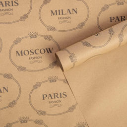 Цена за 10 шт. Бумага упаковочная крафтовая «Города», 50 х 70 см