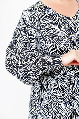 Платье Swallow 663.1 принт зебра черная