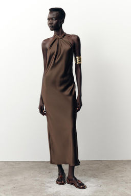 HALTER MIDI DRESS - Zara фото 22