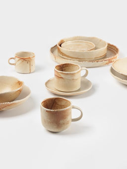 Тарелка с бортиком Magistro Organic brown, d=21.2 см, фарфор, бежевая  фото 8