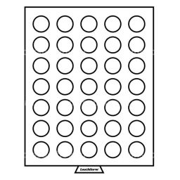 Кассета на 35 круглых ячеек для хранения и презентации монет диаметром до 32.5 мм (LEUCHTTURM 331868)