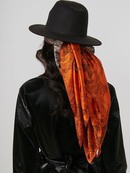 Большой, мягкий, тонкий и очень нежный двусторонний платок с рисунком - Tantino фото 8