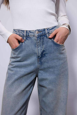 Длинные джинсовые брюки Baggy с нормальной талией, широкой посадкой и широкими штанинами - Defacto фото 9