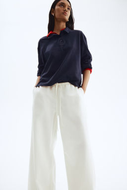 Pantal?n denim con cord?n de ajuste - H&m фото 10