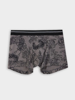 Цена за 2 штуки! Трусы мужские боксеры серые с тату тату на сером4 411221 - Mark formelle фото 5