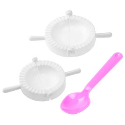 Форма для вареников и пельмений пластмассовая набор 2шт: д7,8см, д6,4см, с ложкой 14,5см цвета микс, в блистере (Китай) - Домашняя мода фото 2