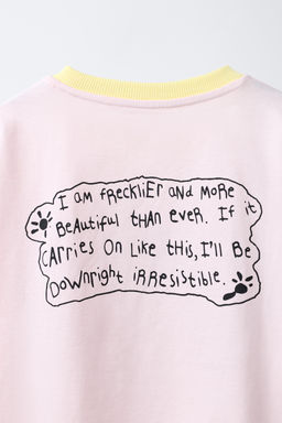CAMISETA FOTOGRAF?A PIPPI CALZASLARGAS ASTRID LINDGREN COMPANY / Rosa pastel - Zara фото 4