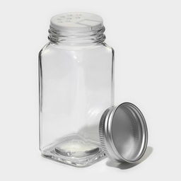 Набор баночек для специй Доляна «Эко», 120 мл, 4.5×10.5 см, 12 шт., с металлической крышкой, стекло