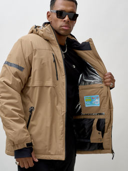 Горнолыжный костюм мужской зимний бежевого цвета 3710B - Leifensh фото 20