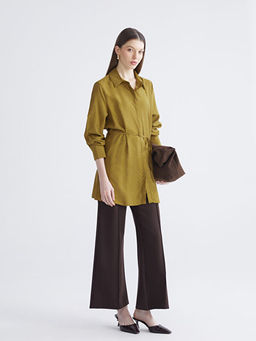 Kendinden Desenli Kad?n G?mlek Tunik