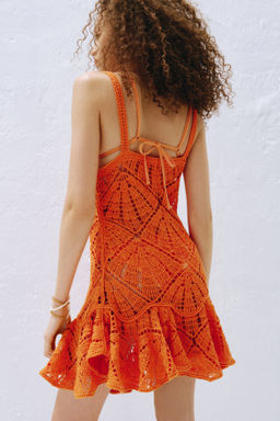 Vestido efecto crochet con tirantes finos - H&m фото 5