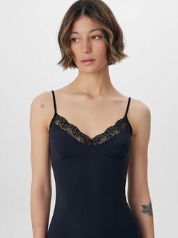 Сорочка ночная женская черная с кружевом - Mark formelle фото 4