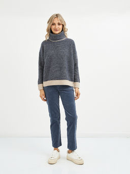 водолазка женская синяя из шерсти - Glenfield фото 2