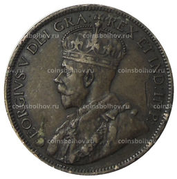 Монета 1 цент 1918 года Канада