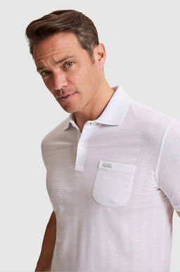 Erkek Beyaz Regular Fit Polo Yaka Ti__rt - U.s. polo assn фото 2