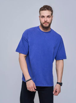 KM1841 Футболка OVER SIZE СИНИЙ