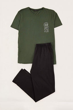 Ye_il Regular Bask_l_ Homewear Pijama Tak_m_ TMNAW27PT00002