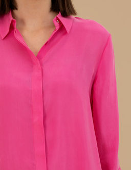 Fu_ya Cupro Comfort Fit Uzun Kollu G_mlek