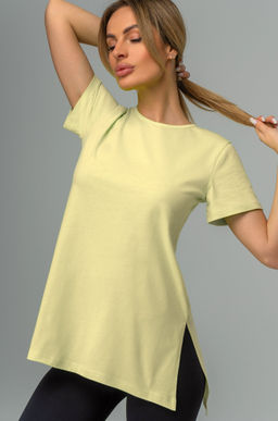 Женская удлиненная футболка с разрезами Happyfox